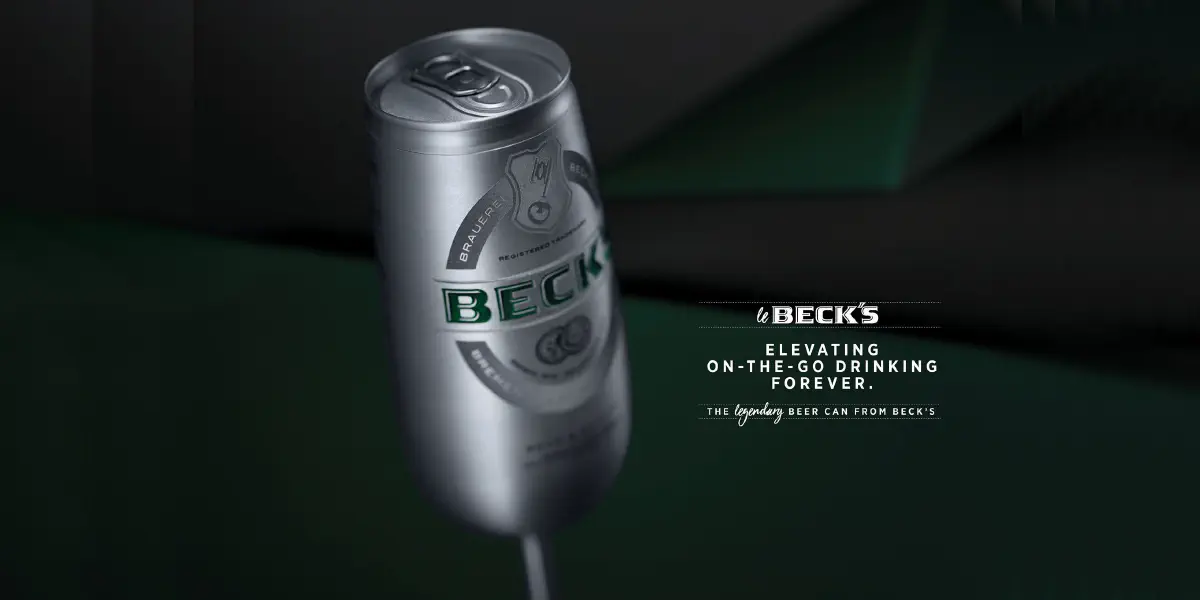 Beck's lança lata de cerveja em formato de flute de Champanhe