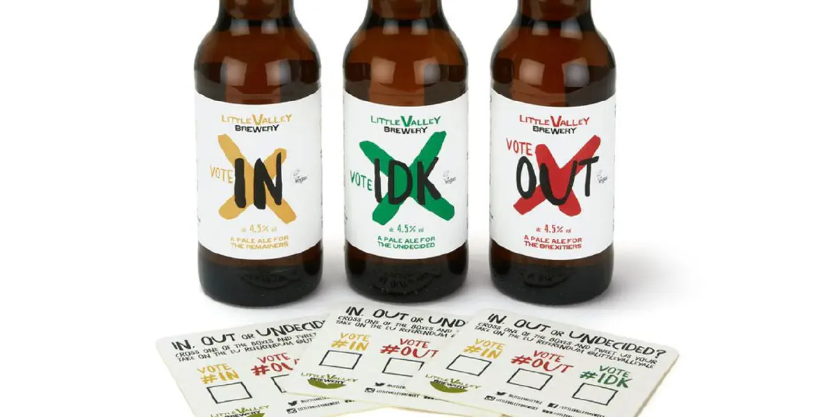 Marca de cerveja contribui para a discussão do referendo no Reino Unido