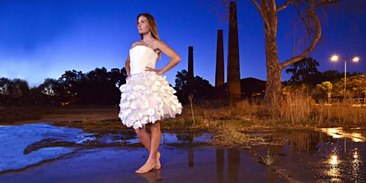 Um vestido feito de cerveja